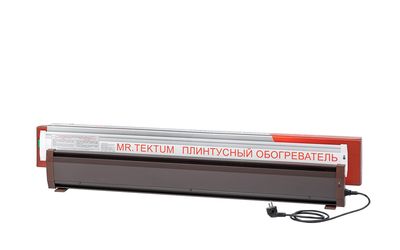 Электрический теплый плинтус Mr.Tektum Smart Line 1.6 м (коричневый, левое подключение)